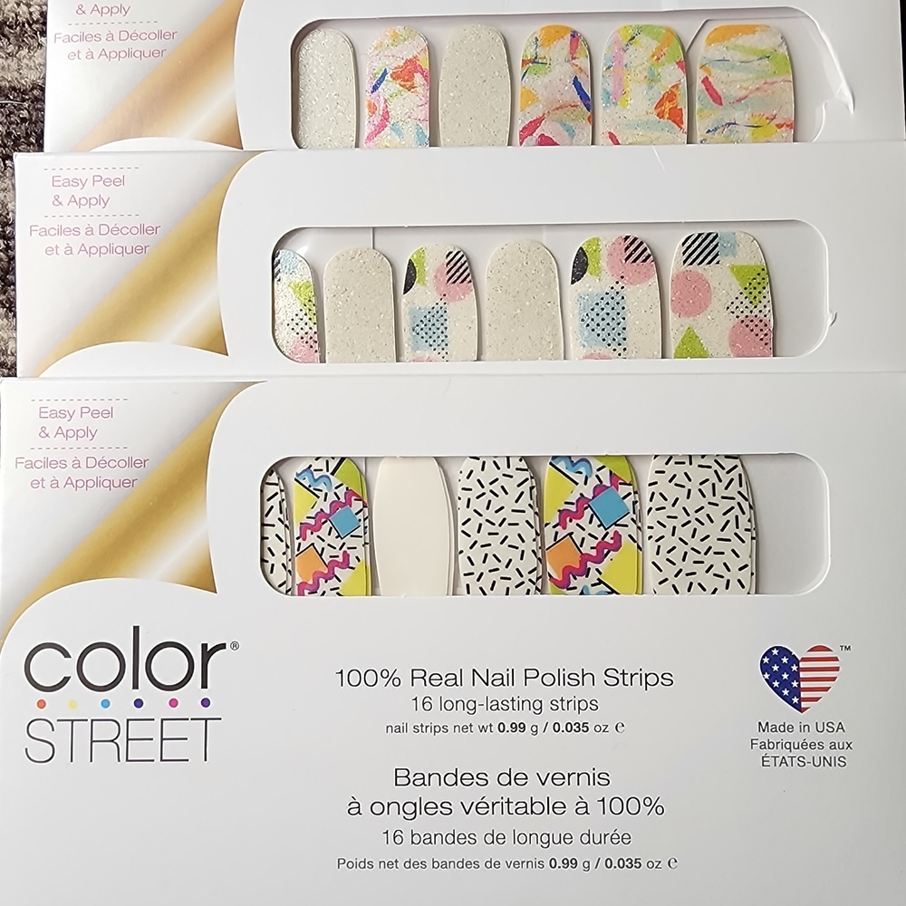 Color Street Multicolor Confetti Nail Strips